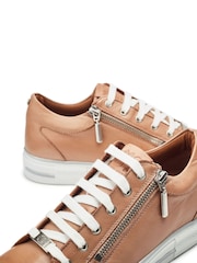 Moda in Pelle BRAMLEIGH HIDDEN WEDGE LEATHER TRAINER WITH SIDE ZIP DETAIL - Image 4 of 4