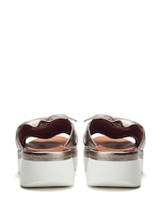 Moda in Pelle Ollin Twist Upper Sporty Low Wedge Leather Sliders - Image 3 of 4
