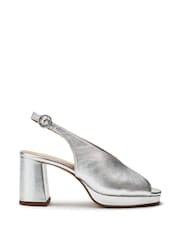 Moda in Pelle Jacinta Block Heel Leather Peep Toe Sandals - Image 1 of 4