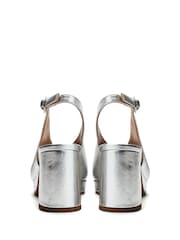 Moda in Pelle Jacinta Block Heel Leather Peep Toe Sandals - Image 3 of 4