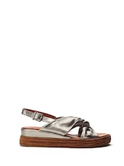 Moda in Pelle Kalmia Twisted Feature Leather Wedge Sandals - Image 1 of 4