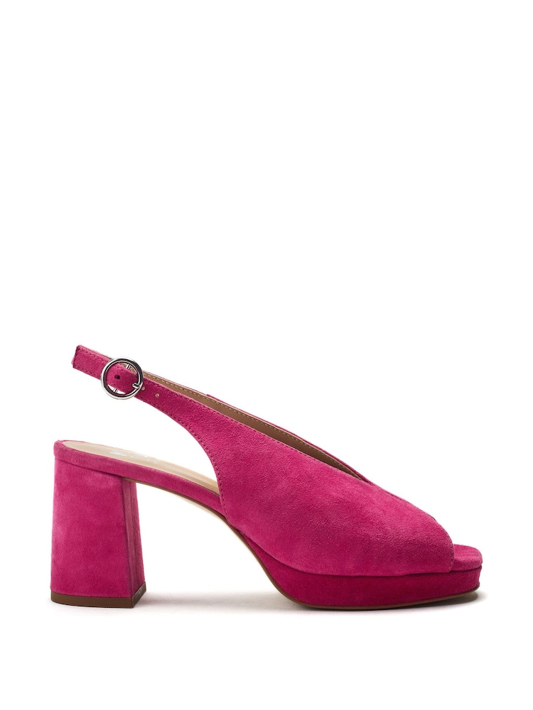 Moda in Pelle Jacinta Block Heel Leather Peep Toe Sandals - Image 1 of 4