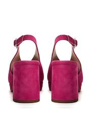 Moda in Pelle Jacinta Block Heel Leather Peep Toe Sandals - Image 3 of 4