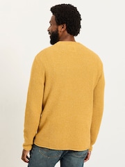 FatFace Penrith Yellow Crew Neck Knitted Jumper - Image 2 of 6