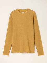 FatFace Penrith Yellow Crew Neck Knitted Jumper - Image 7 of 7