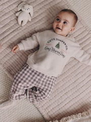 Pink Baby Christmas Jumpers and Trousers 2 Piece Set (0mths-2yrs) - Image 1 of 13