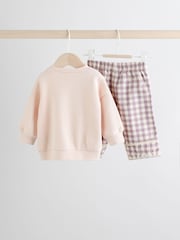 Pink Baby Christmas Jumpers and Trousers 2 Piece Set (0mths-2yrs) - Image 4 of 13
