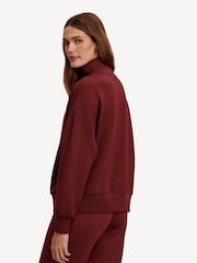 Varley Red Hawley Half Zip Sweat Top - Image 4 of 6