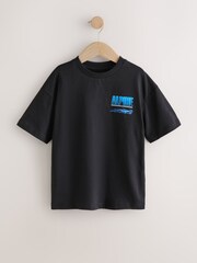 Black Alpine F1 Team Short Sleeve T-Shirt (3-16yrs) - Image 1 of 4