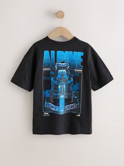Black Alpine F1 Team Short Sleeve T-Shirt (3-16yrs) - Image 2 of 4