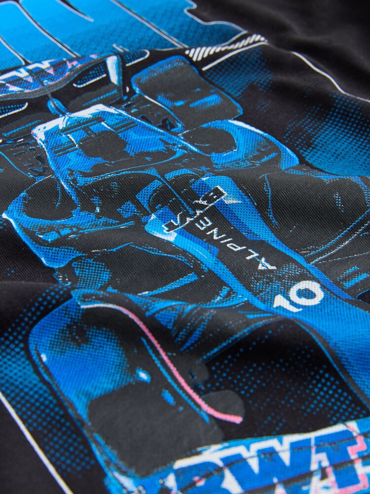 Black Alpine F1 Team Short Sleeve T-Shirt (3-16yrs) - Image 4 of 4