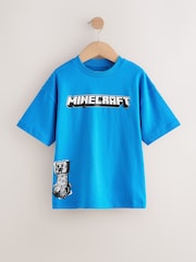 Blue Back Print Minecraft T-Shirt (3-16yrs) - Image 3 of 4