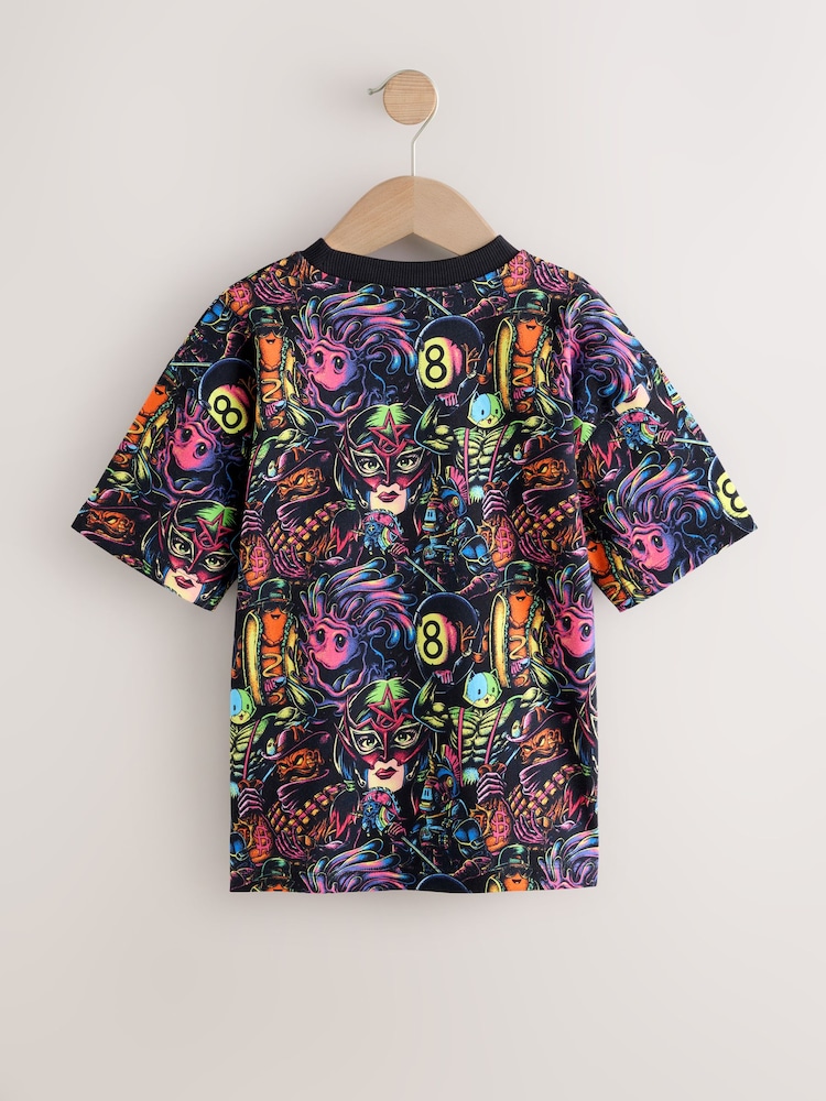 Multi All Over Print Fortnite Print Short Sleeved T-Shirt (4-16yrs) - Image 2 of 4