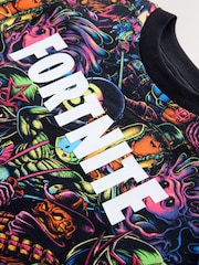 Multi All Over Print Fortnite Print Short Sleeved T-Shirt (4-16yrs) - Image 4 of 4