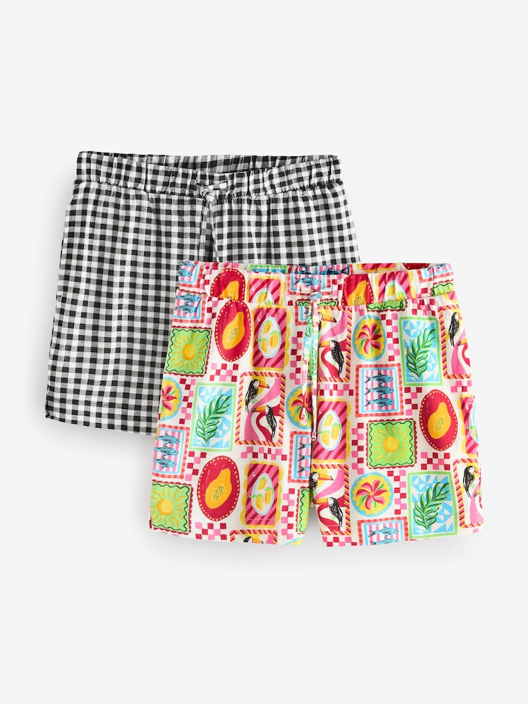 Threadbare Black 100% Cotton Jersey Shorts 2 Pack - Image 1 of 3