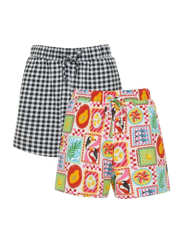 Cuadros guinga - Threadbare 100% Cotton Jersey Shorts 2 Pack - Imagen 1 de 6 Cuadros guinga - Threadbare 100% Cotton Jersey Shorts 2 Pack - Imagen 1 de 6