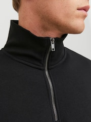 JACK & JONES Black Half Zip Sweatshirt - Image 4 of 5