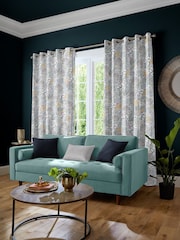 Sara Miller Soft Grey Songbird Made to Measure Curtains - Image 2 of 9