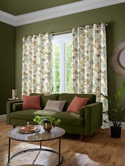 Sara Miller Light Stone Natural Palm Garden Made to Measure Curtains - Image 2 of 9