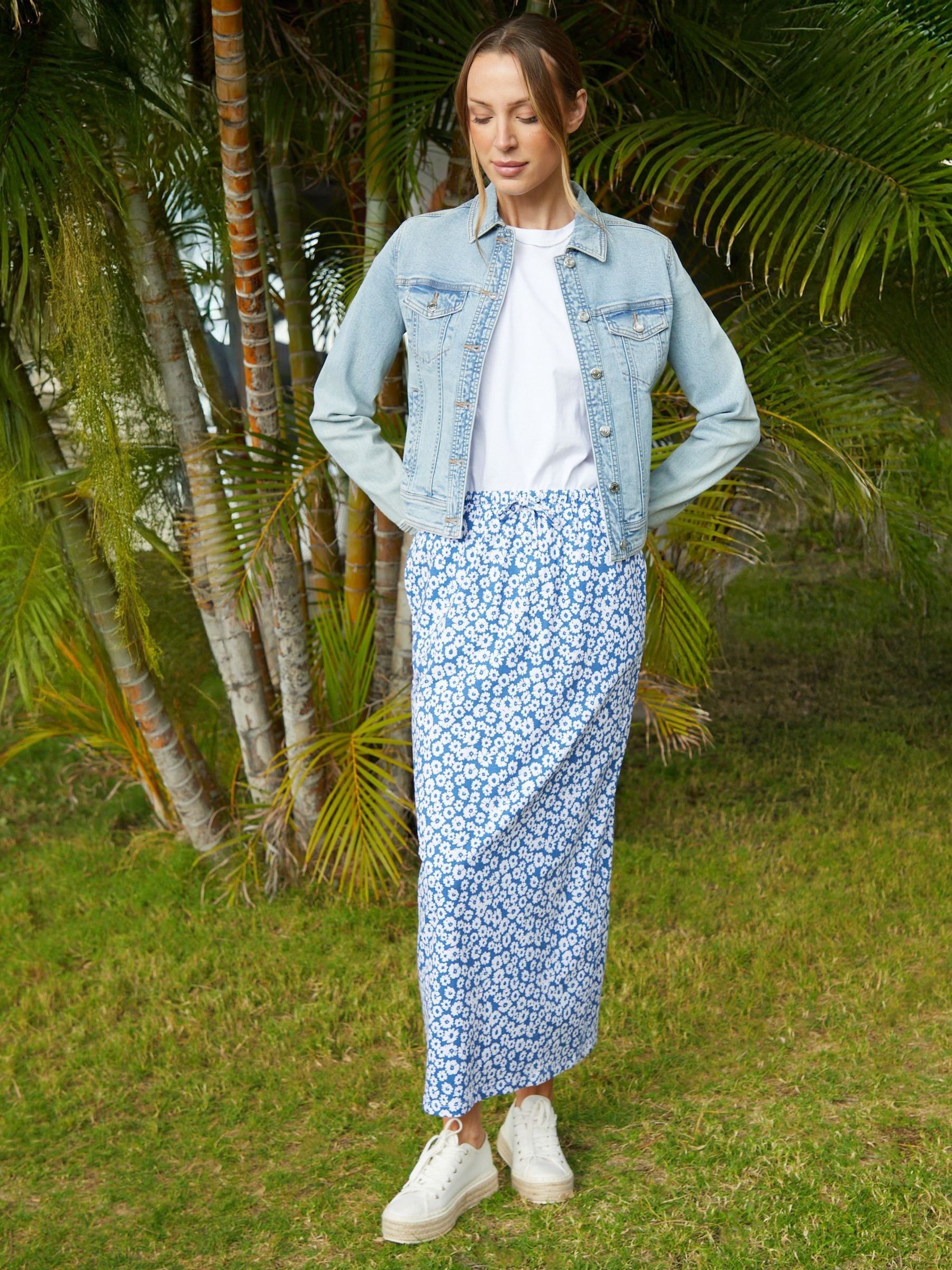 【激安大特価！】 Buy 100 Jersey Lightweight Print Leopard Blue Threadbare トップス