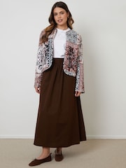 Threadbare Blue 100% Cotton Embroidered Quilted Jacket - Image 7 of 8