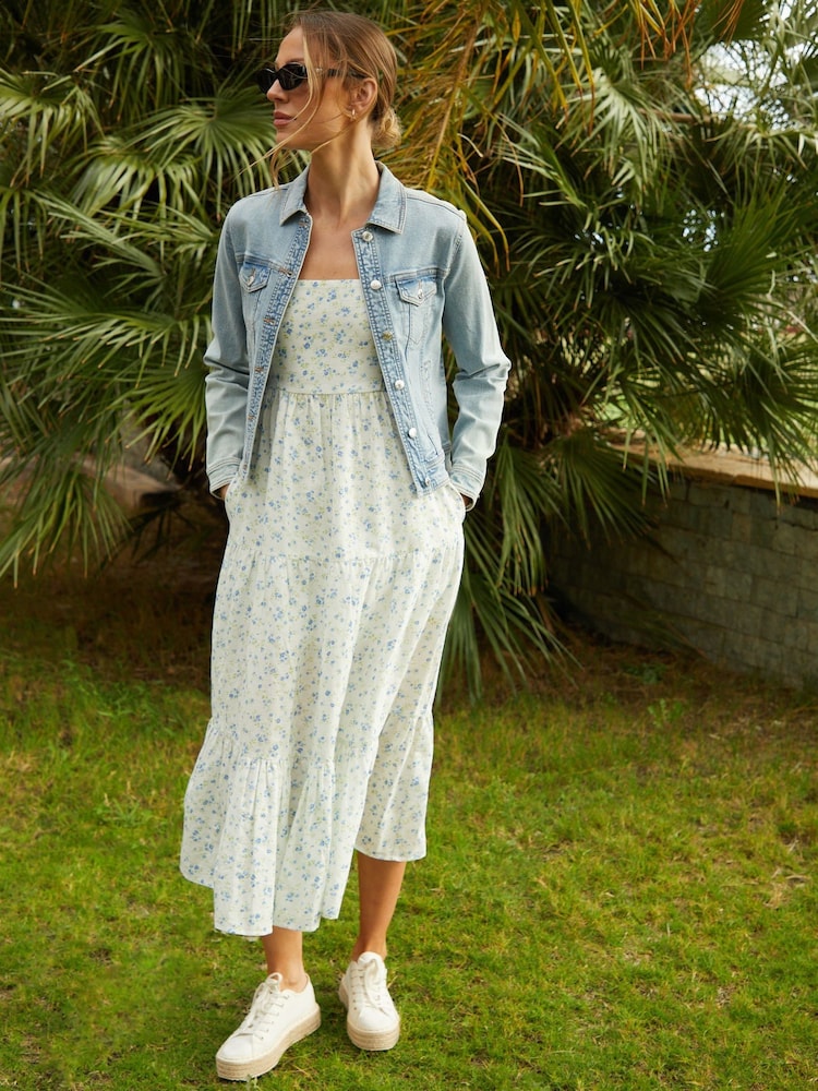 chinese dress ladies Sandy Shore Palmer Linen Tiered Maxi Dress Natural / Xs by Sugarlips main image 0