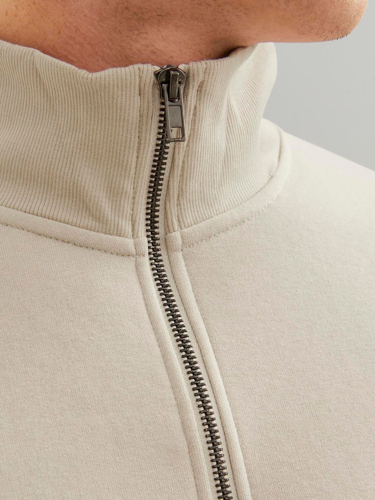 JACK & JONES Grey Half Zip Sweatshirt - Image 5 of 5