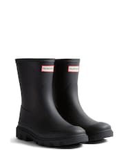 Hunter Mens Downpour Short Black Boots - Image 2 of 4