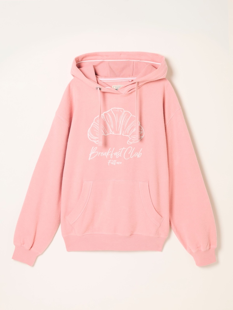 FatFace Imogen Pink Breakfast In Bed Graphic Overhead Hoodie - Image 6 of 6 FatFace Imogen Pink Breakfast In Bed Graphic Overhead Hoodie - Image 6 of 6