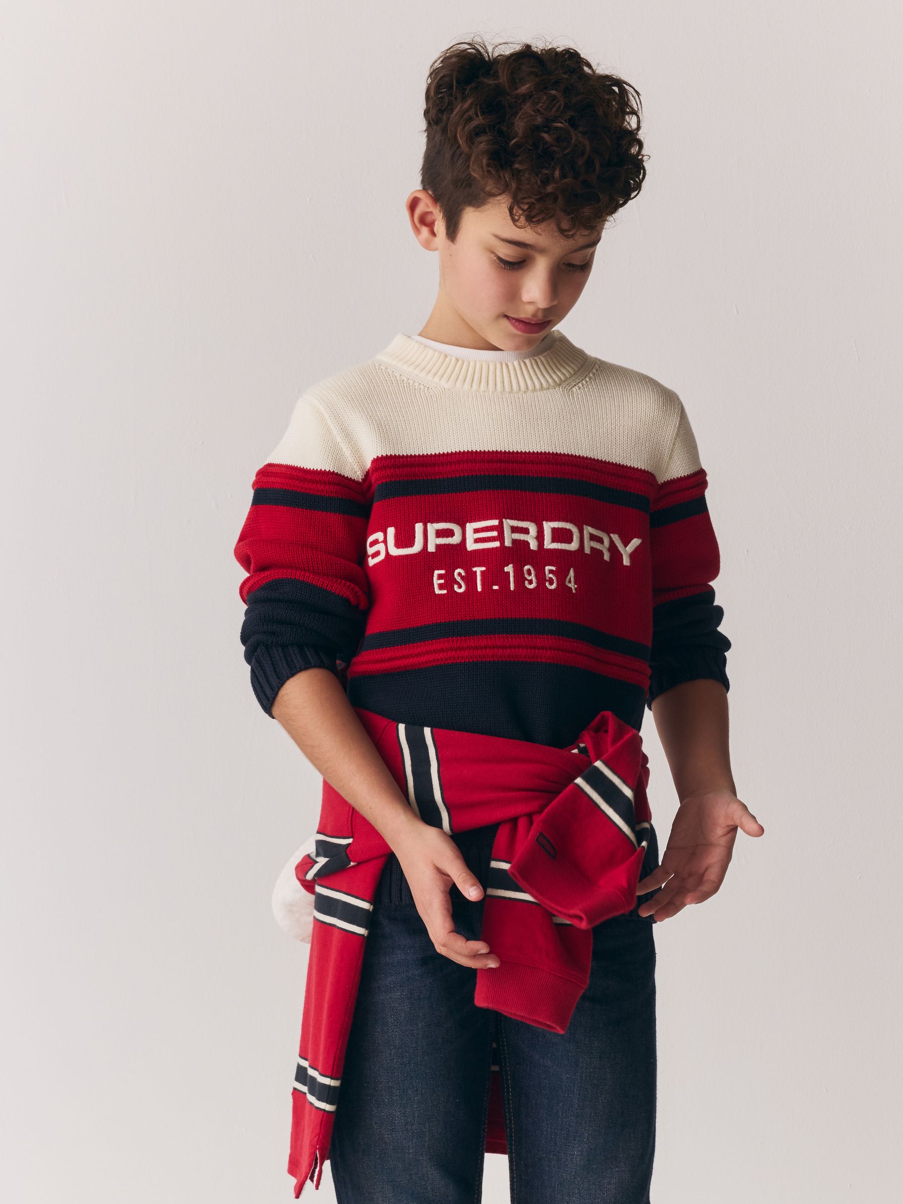 Gw ⑲ Buy ВМС/Червоний - Superdry В'язаний джемпер з сайту Next Ukraine