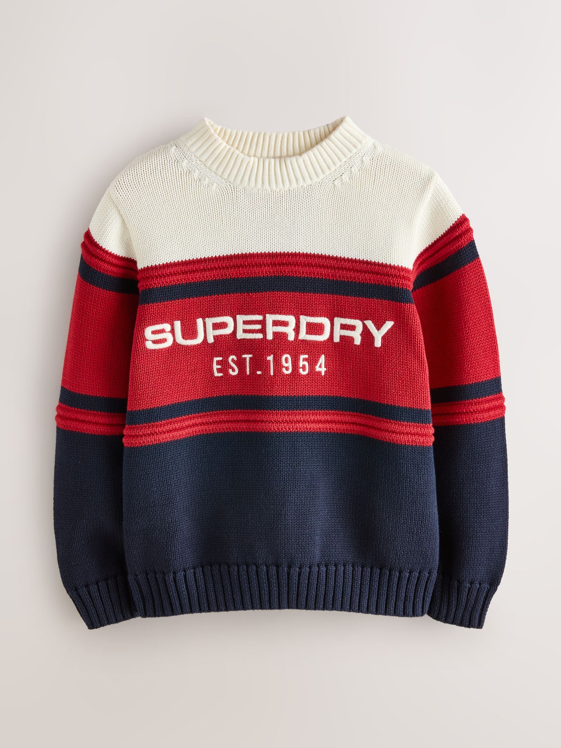 Gw ⑲ Buy ВМС/Червоний - Superdry В'язаний джемпер з сайту Next Ukraine