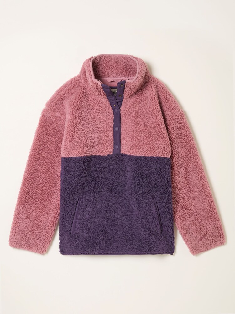 FatFace Zoe Purple/Pink Colour Block Fleece - Image 5 of 5 FatFace Zoe Purple/Pink Colour Block Fleece - Image 5 of 5