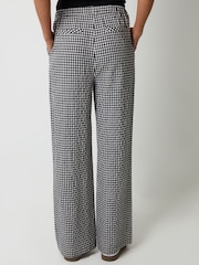 Threadbare Black Wide Leg Gingham Trousers - Image 3 of 5