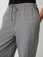 Threadbare Black Wide Leg Gingham Trousers - Image 4 of 5