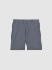 Airforce Blue - Reiss Dobby Short Cotton-Piqué Shorts - Imaginea 2 din 6