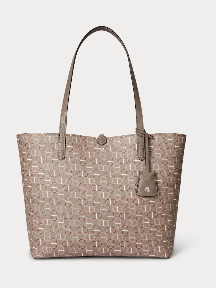 Lauren Ralph Lauren Brown Reversible Pattern Shopper Tote Bag - Image 2 of 6