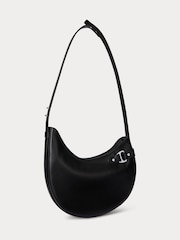 črna - Lauren Ralph Lauren Tasha Leather Shoulder Bag - Slika 1 iz 5