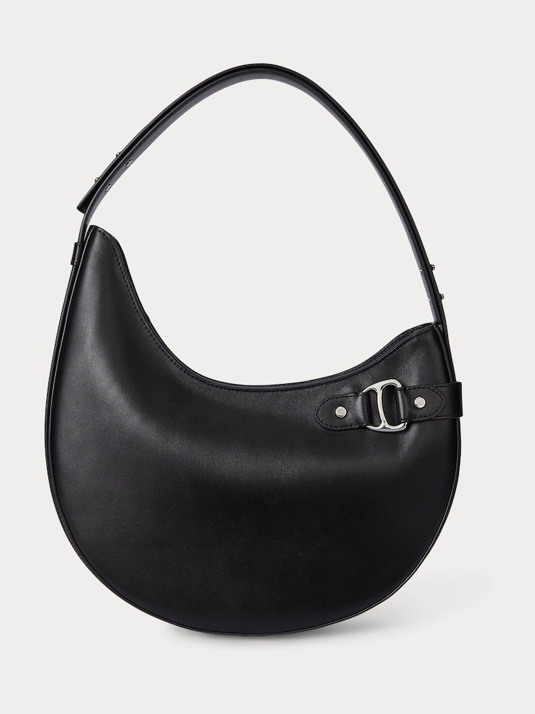 črna - Lauren Ralph Lauren Tasha Leather Shoulder Bag - Slika 2 iz 5