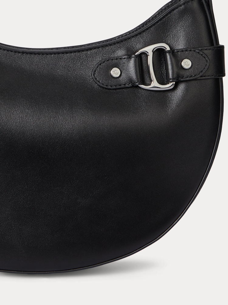 črna - Lauren Ralph Lauren Tasha Leather Shoulder Bag - Slika 5 iz 5