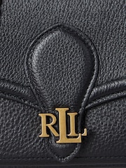 Lauren Ralph Lauren Black Leather Flap Chain Cross-Body Bag - Image 5 of 5