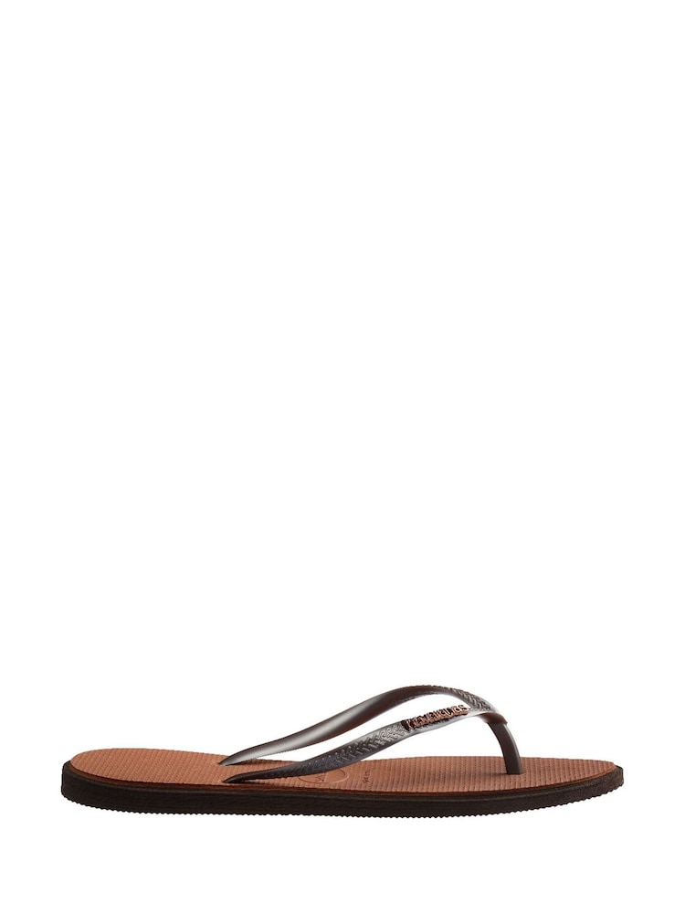 Havaianas Slim Point Brown Sandals - Image 1 of 1