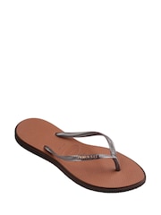 Havaianas Slim Point Brown Sandals - Image 2 of 6