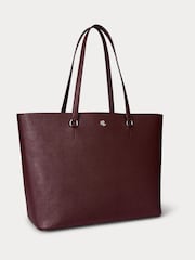 Lauren Ralph Lauren Red Red Karly Pebbled Shopper Tote Bag - Image 3 of 5