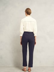 Hobbs Blue Noa 100% Cotton Trousers - Image 3 of 4