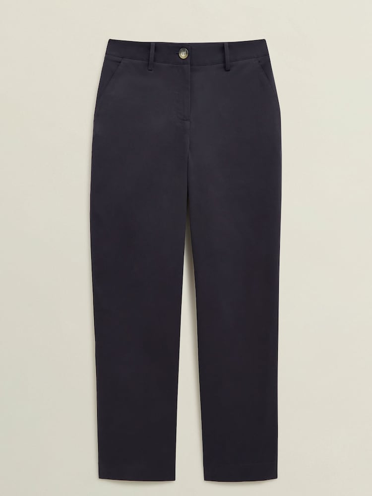 Hobbs Blue Noa 100% Cotton Trousers - Image 4 of 4