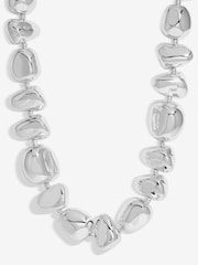 Mood Silver Tone Polished Pebble Necklace - Image 1 of 1