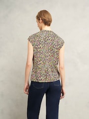 Hobbs Blue Maeve Printed Top - Image 2 of 4