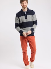 Armor Lux Grey Heritage Polo Neck Sweater - Image 3 of 5