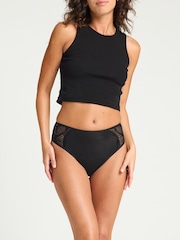 ModiBodi Black Sensual French Cut Moderate Heavy Knickers - Image 1 of 4