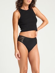ModiBodi Black Sensual French Cut Moderate Heavy Knickers - Image 3 of 4